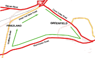Greenfield one-way traffic
